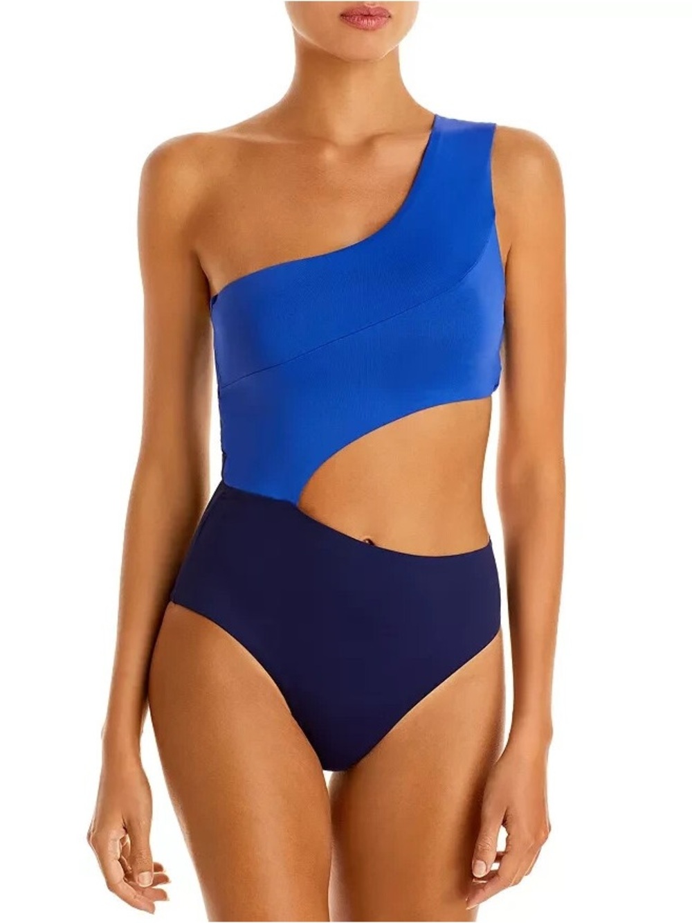 Vilebrequin | Women's Asymmetric Colorblock One PIece Swimsuit Size US 8 Blue